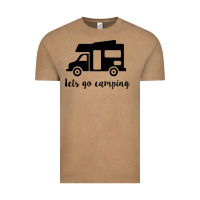 Vintage Coffee lets go camping Vintage Tee - Unal Design