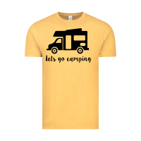 Vintage Mustard lets go camping Vintage Tee - Unal Design