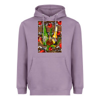 Lavender beer bottles with wheat and barley Heavyweight Hoodie - AdoDesignShop