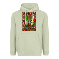 Matcha beer bottles with wheat and barley Heavyweight Hoodie - AdoDesignShop