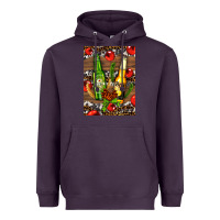Plum beer bottles with wheat and barley Heavyweight Hoodie - AdoDesignShop