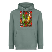 Sage beer bottles with wheat and barley Heavyweight Hoodie - AdoDesignShop