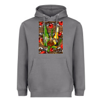 Beer Bottles With Wheat And Barley Heavyweight Hoodie | Teevron