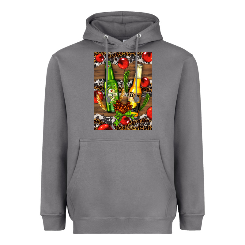 Beer Bottles With Wheat And Barley Heavyweight Hoodie by AdoDesignShop | Teevron