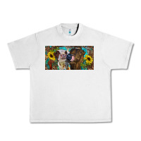 Lunar Rock Heifers With Sunflowers And Leopard Urban Heavy Tee - RanaPortraitStore