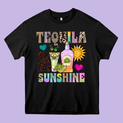 Tequila Sunshine Heavy Core Tee Designed By Cowhidedigitalart