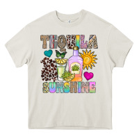 Cream Tequila Sunshine Heavy Core Tee - CowhideDigitalArt