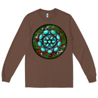 Chestnut Christmas Round Turquoise Gemstone Long Sleeve Tee - RanaPortraitStore