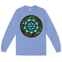 Colony Blue Christmas Round Turquoise Gemstone Long Sleeve Tee - RanaPortraitStore