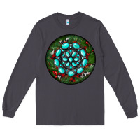 Smoke Christmas Round Turquoise Gemstone Long Sleeve Tee - RanaPortraitStore