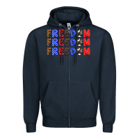 Navy 4th of july freedom Zipper Hoodie - HRA Design Shop