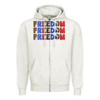 Oatmeal Heather 4th of july freedom Zipper Hoodie - HRA Design Shop