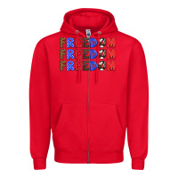 Red 4th of july freedom Zipper Hoodie - HRA Design Shop