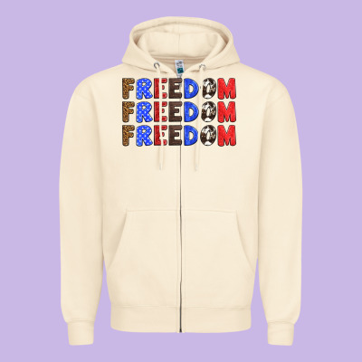 4th Of July Freedom Zipper Hoodie Designed By Hra Design Shop