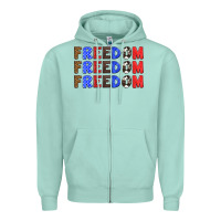 Seafoam 4th of july freedom Zipper Hoodie - HRA Design Shop