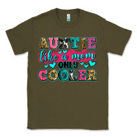 Army Green auntie like a mom only cooler Classic Tee - Zillion Design Studio