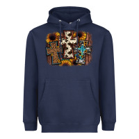 Navy cross background Heavyweight Hoodie - JahusDesignShop