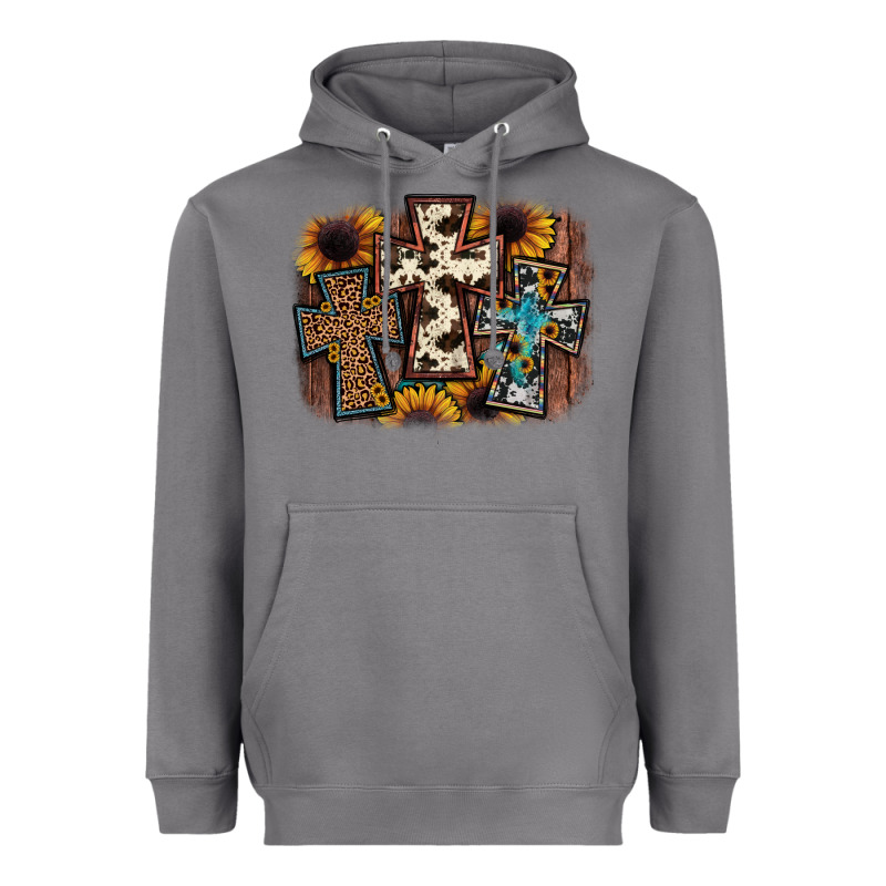Cross Background Heavyweight Hoodie by JahusDesignShop | Teevron