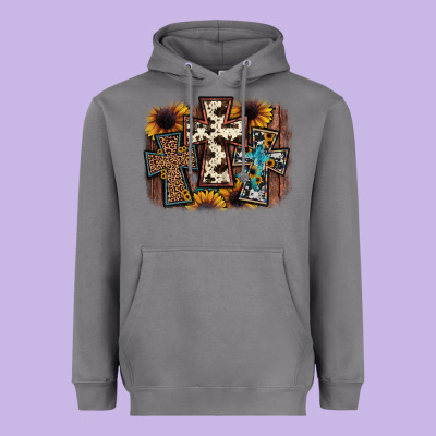 Cross Background Heavyweight Hoodie Designed By Jahusdesignshop
