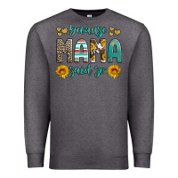 Charcoal Heather because mama said so western sunflowers Premium Sweatshirt - Artiststas