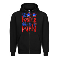 Black we people like the party Zipper Hoodie - HRA Design Shop