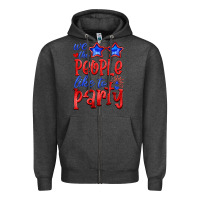 Charcoal Heather we people like the party Zipper Hoodie - HRA Design Shop