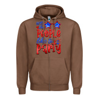 Chestnut we people like the party Zipper Hoodie - HRA Design Shop