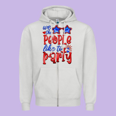 We People Like The Party Zipper Hoodie Designed By Hra Design Shop