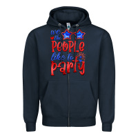 Navy we people like the party Zipper Hoodie - HRA Design Shop