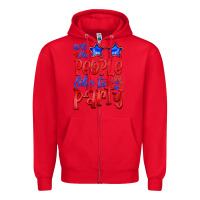 Red we people like the party Zipper Hoodie - HRA Design Shop