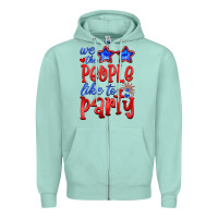 Seafoam we people like the party Zipper Hoodie - HRA Design Shop
