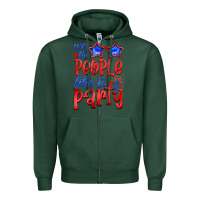 Sports Green we people like the party Zipper Hoodie - HRA Design Shop