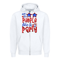 White we people like the party Zipper Hoodie - HRA Design Shop