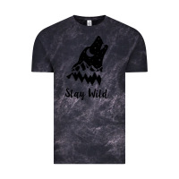Cloud Black stay wild Vintage Tee - Unal Design