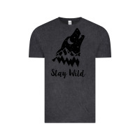 Vintage Black stay wild Vintage Tee - Unal Design
