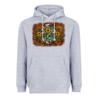 Heather Grey cross backgraund Heavyweight Hoodie - JahusDesignShop