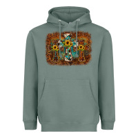 Sage cross backgraund Heavyweight Hoodie - JahusDesignShop