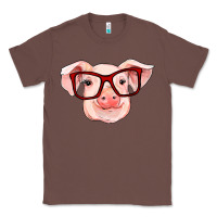 Chestnut pig with red glasses Classic Tee - RanaPortraitStore