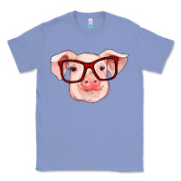 Colony Blue pig with red glasses Classic Tee - RanaPortraitStore