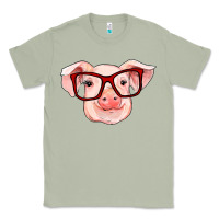Matcha pig with red glasses Classic Tee - RanaPortraitStore