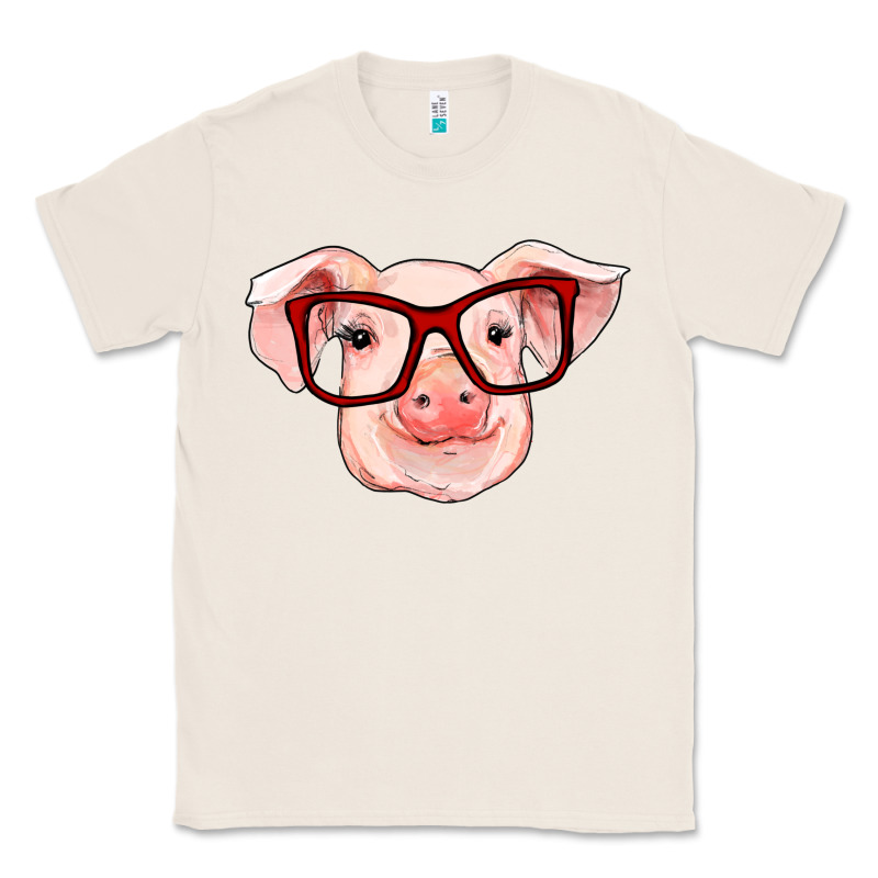 Pig With Red Glasses Classic Tee by RanaPortraitStore | Teevron