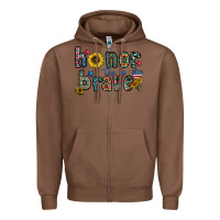 Chestnut honor the brave Zipper Hoodie - CowhideDigitalArt