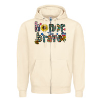 Sandshell honor the brave Zipper Hoodie - CowhideDigitalArt