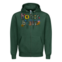 Sports Green honor the brave Zipper Hoodie - CowhideDigitalArt