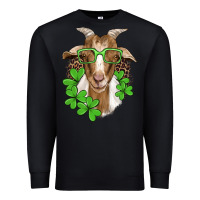 Black st patricks goat with glasses Premium Sweatshirt - Artiststas