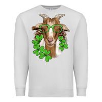 Dove Grey st patricks goat with glasses Premium Sweatshirt - Artiststas