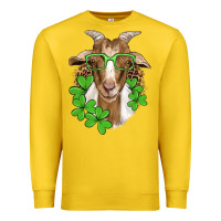 Lemon st patricks goat with glasses Premium Sweatshirt - Artiststas