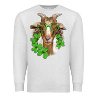 Oatmeal Heather st patricks goat with glasses Premium Sweatshirt - Artiststas