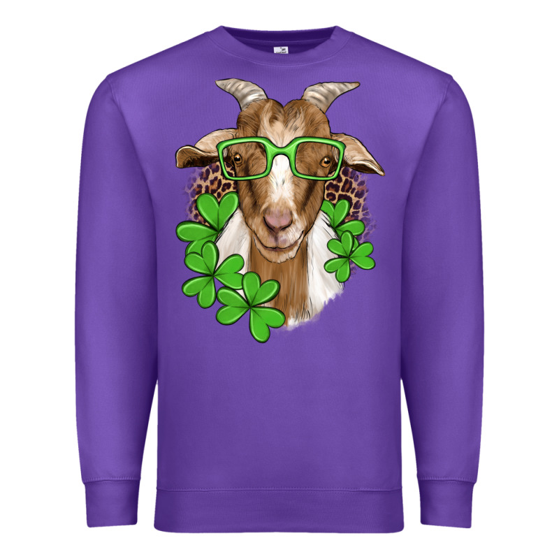 St Patricks Goat With Glasses Premium Sweatshirt by Artiststas | Teevron
