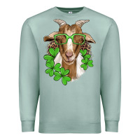 Seafoam st patricks goat with glasses Premium Sweatshirt - Artiststas